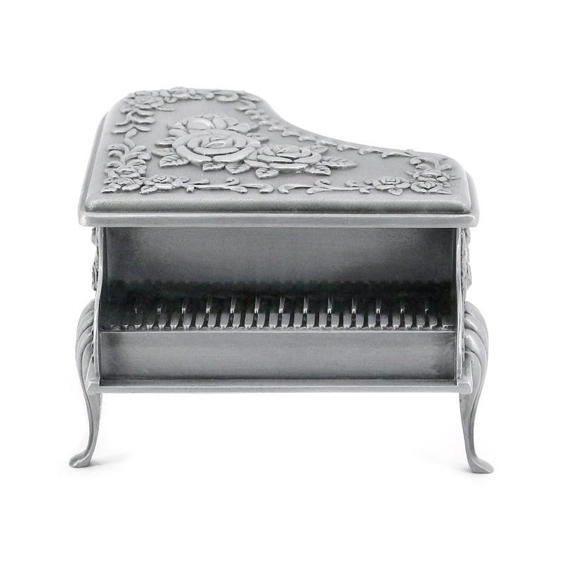Naimo New Vintage Piano Design Jewelry Box Decorated with Rose Sculpture Creative Gift Present (Large piano) - Image 5